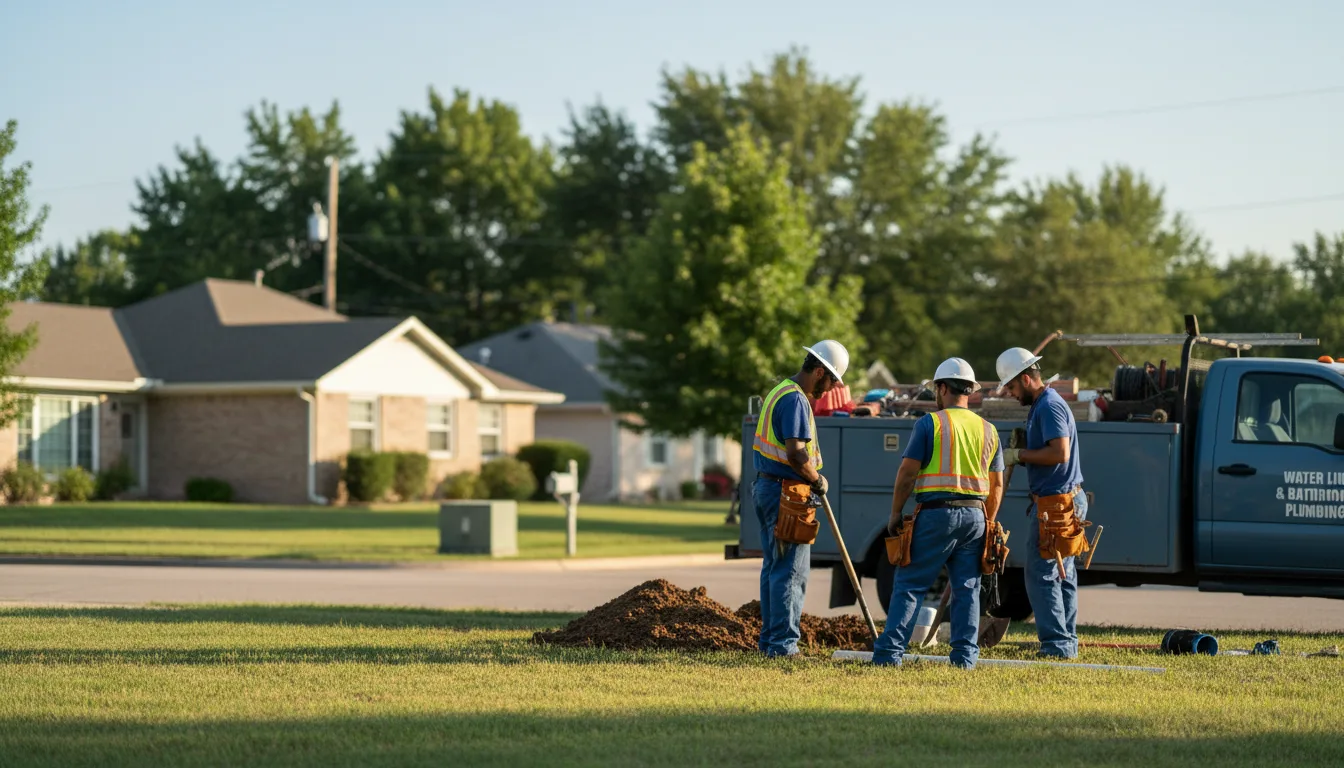 Residential water line and bathroom plumbing service in Newton Center, MA